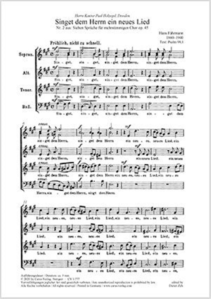 Singet dem Herrn ein neues Lied